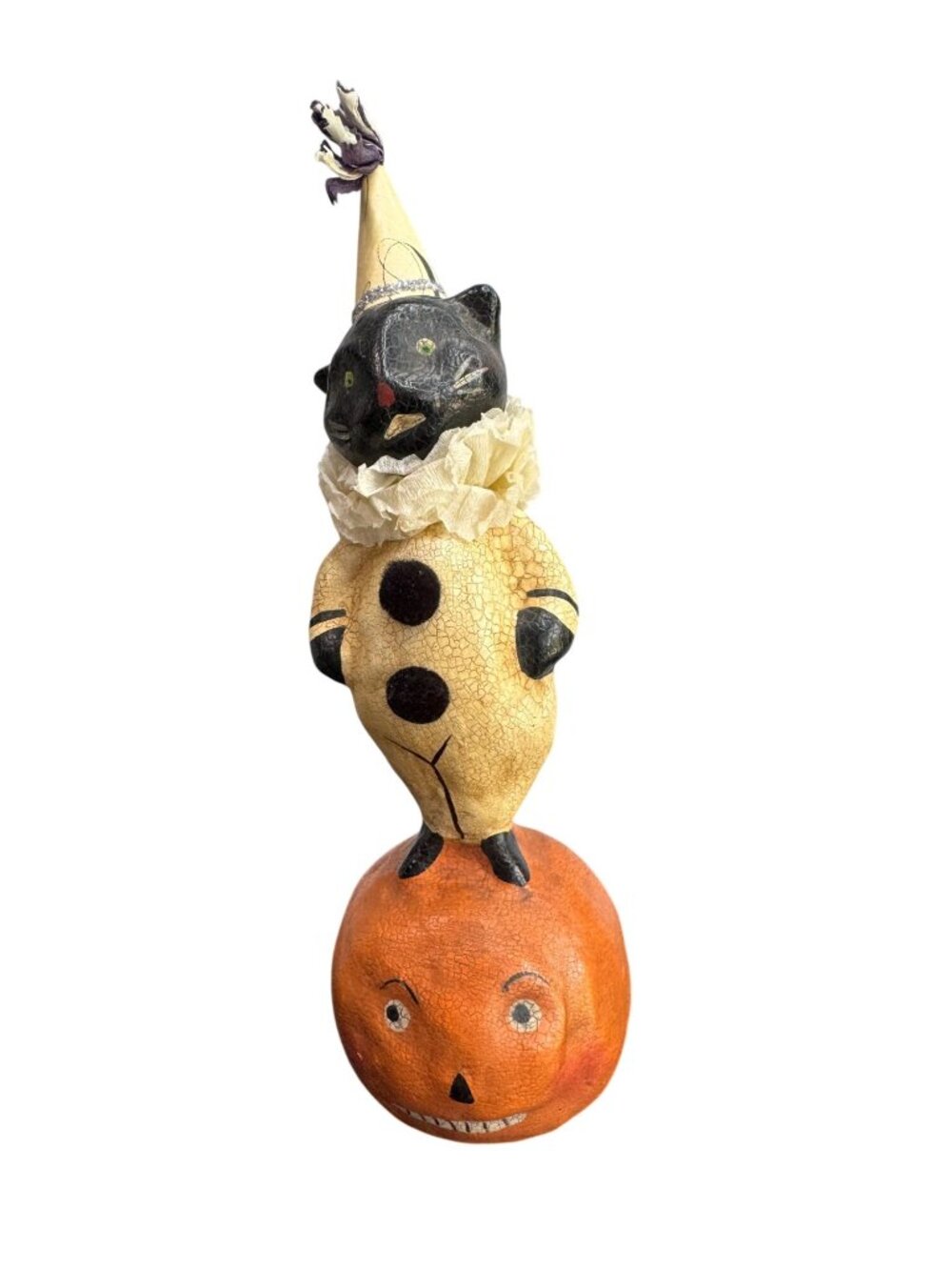 Nicol Sayre Cat And Jack Black Cat On Pumpkin Halloween 2003 Retired 9 1/2" - Picture 2 of 10